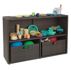 Excellerations® Wicker Shelf with Two Large Baskets
