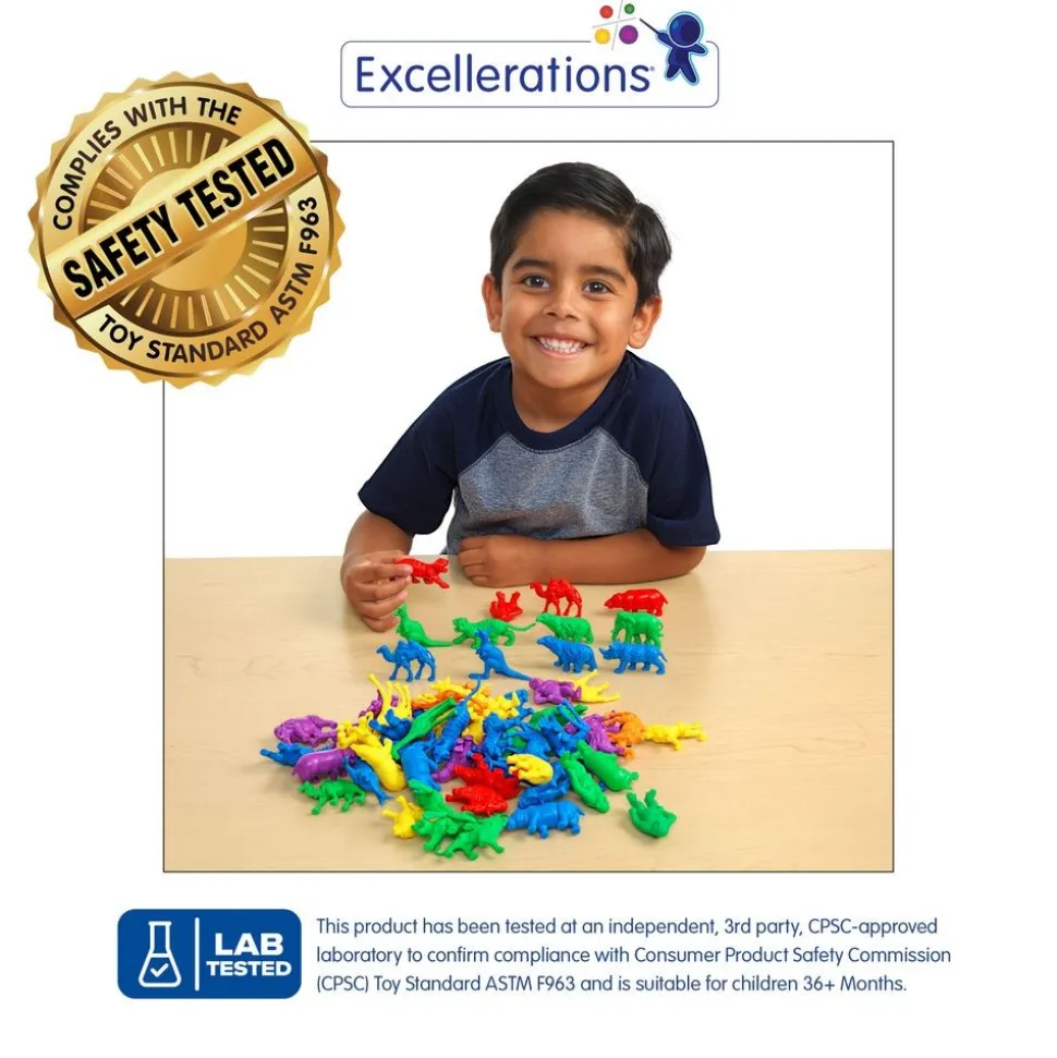Excellerations® Wild Animal Counters - 120 Pieces
