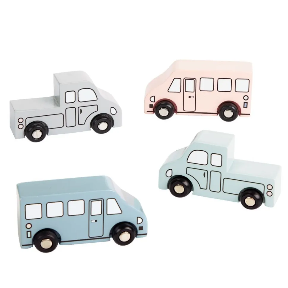 Excellerations® Wooden Cars & Trucks - Set of 4