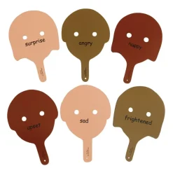 Excellerations® Wooden Emotions Masks - Set of 6