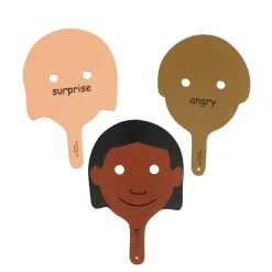 Excellerations® Wooden Emotions Masks - Set of 6
