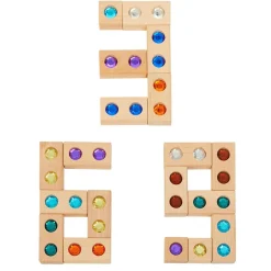 Excellerations® Wooden Gem Blocks - Set of 50 with Tray