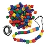 Excellerations® Wooden Lacing Beads - 108 Pieces