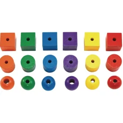 Excellerations® Wooden Lacing Beads - 108 Pieces