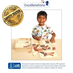 Excellerations® Wooden Pattern Blocks - 44 Pieces