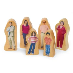Excellerations® Wooden Photo Blocks Multicultural Families - 28 Pieces