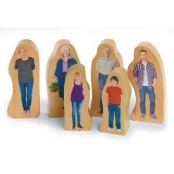 Excellerations® Wooden Photo Blocks Multicultural Families - 28 Pieces