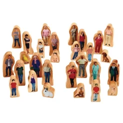 Excellerations® Wooden Photo Blocks Multicultural Families - 28 Pieces
