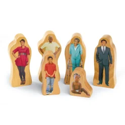 Excellerations® Wooden Photo Blocks Multicultural Families - 28 Pieces