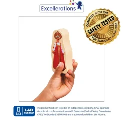 Excellerations® Wooden Photo Blocks Multicultural People Set of 18