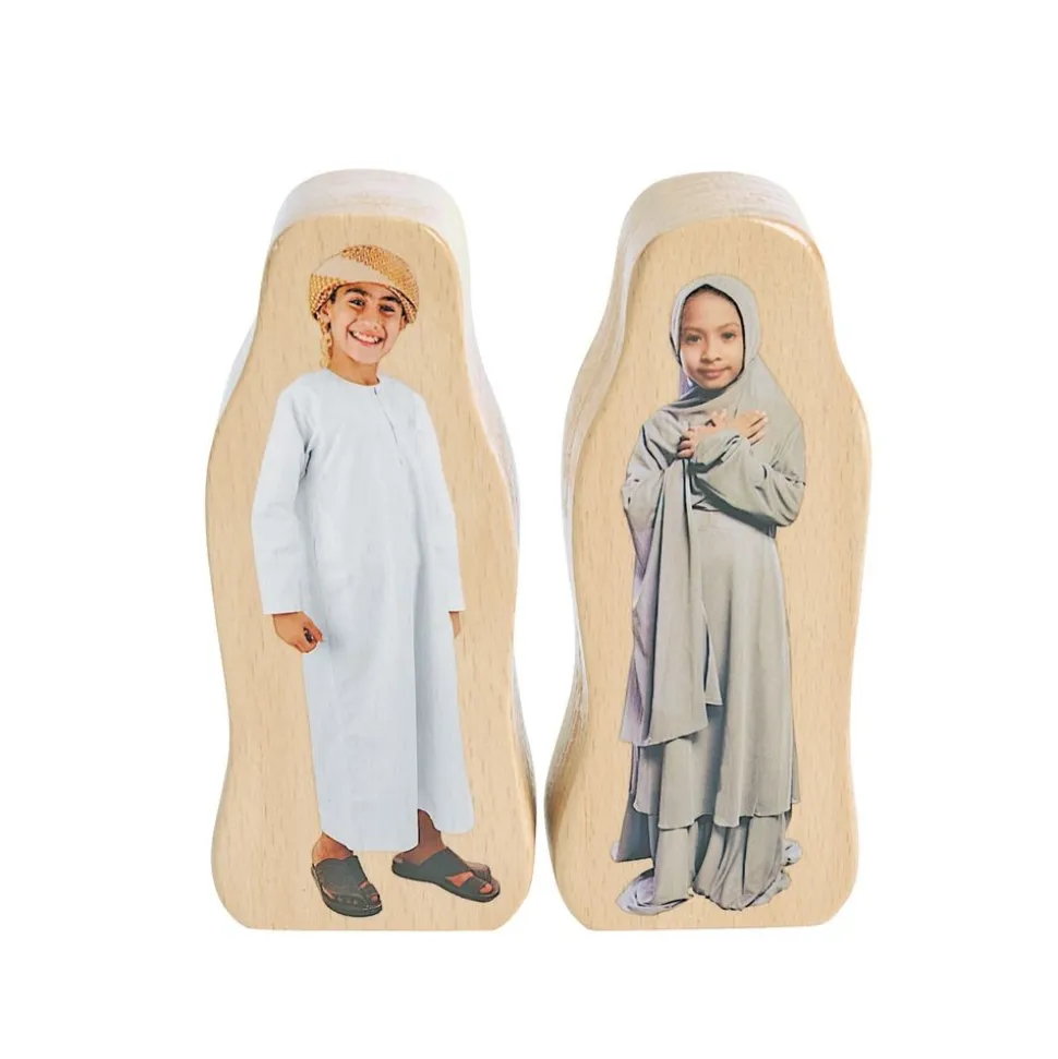 Excellerations® Wooden Photo Blocks Multicultural People Set of 18