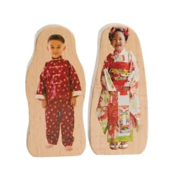 Excellerations® Wooden Photo Blocks Multicultural People Set of 18