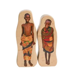 Excellerations® Wooden Photo Blocks Multicultural People Set of 18