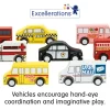 Excellerations® Wooden Play Trucks - Set of 8
