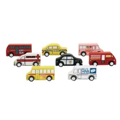 Excellerations® Wooden Play Trucks - Set of 8