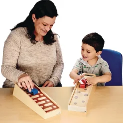 Excellerations® Wooden Ramp STEM Discovery Set with Ramps, Textured Surfaces, and Cars