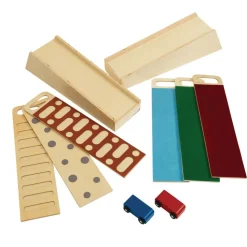Excellerations® Wooden Ramp STEM Discovery Set with Ramps, Textured Surfaces, and Cars