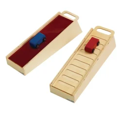 Excellerations® Wooden Ramp STEM Discovery Set with Ramps, Textured Surfaces, and Cars