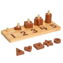 Excellerations® Wooden Shape Number Counter - Natural