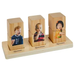 Excellerations® Wooden Stack and Build Toddler Emotions Puzzle
