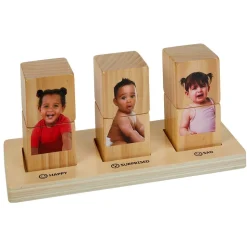 Excellerations® Wooden Stack and Build Toddler Emotions Puzzle