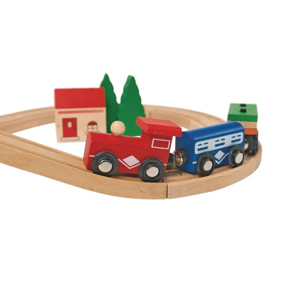 Excellerations® Wooden Track & Train Set - 40 Pieces