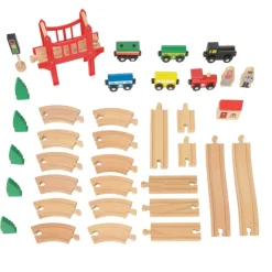 Excellerations® Wooden Track & Train Set - 40 Pieces