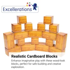 Excellerations® Wood-Look Blocks Set of 18