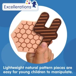 Excellerations® WoodWonders™ Shapes and Numbers Puzzles Natural - Set of 2