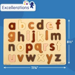 Excellerations® WoodWonders™ Alphabet Puzzles Natural - Set of 2