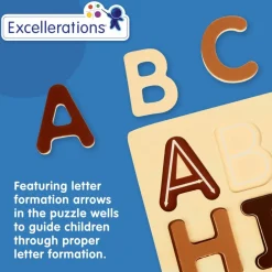 Excellerations® WoodWonders™ Alphabet Puzzles Natural - Set of 2