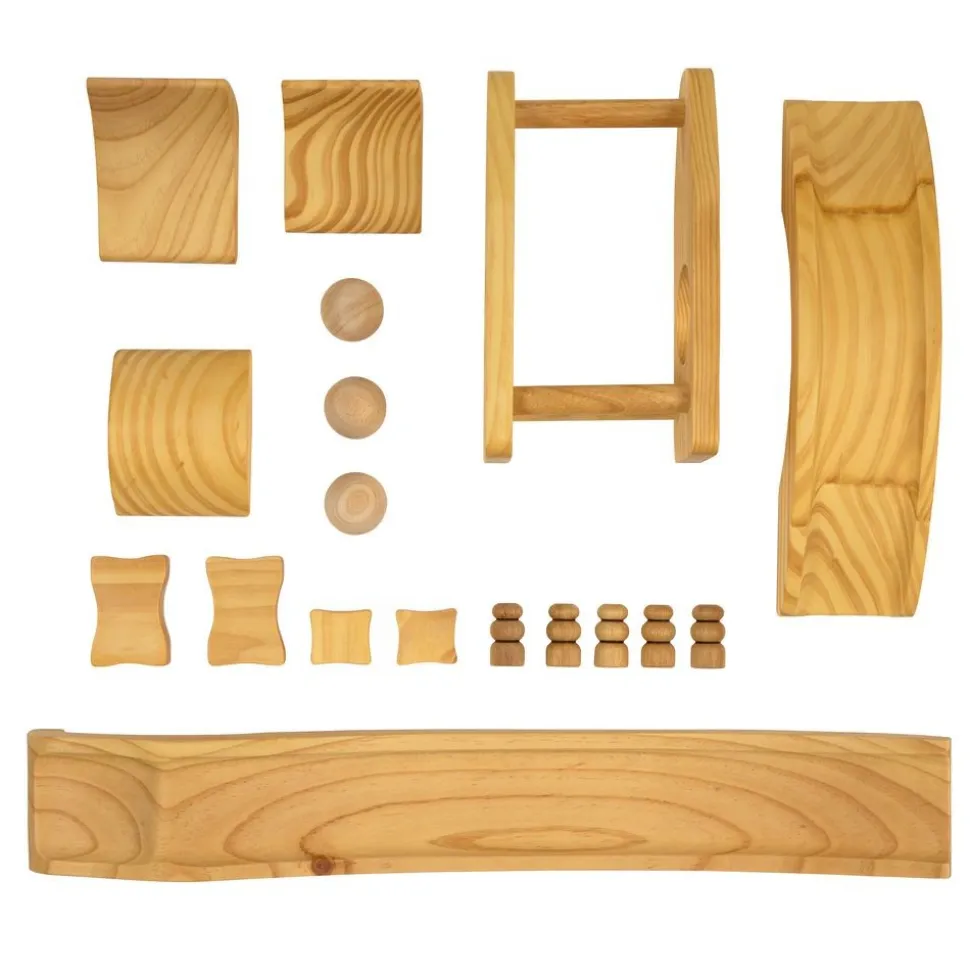 ExploreNook™ Smash, Jump & Roll - Large Wooden Ball Run w/ 3 balls