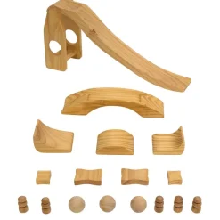 ExploreNook™ Smash, Jump & Roll - Large Wooden Ball Run w/ 3 balls