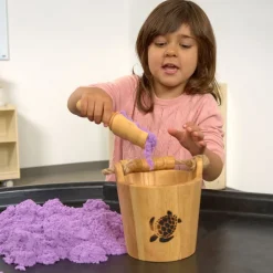ExploreNook™ Wooden Sand & Water Bucket & Scoop - Turtle
