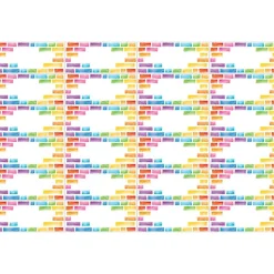 EZ Stick Nameplates Rainbow Building Blocks - 24 nameplates