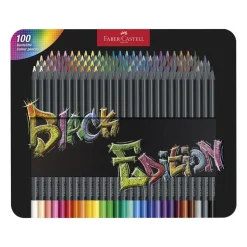 Faber-Castell Black Edition Colored Pencils, Tin of 100