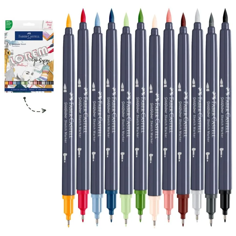 Faber-Castell Goldfaber Sketch Markers, Box of 12