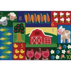 Farm Counting 4' x 6' Rectangle Pixel Perfect Carpet