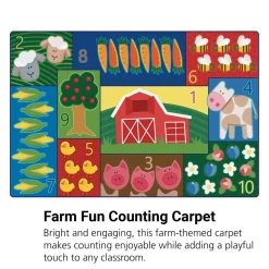 Farm Counting 4' x 6' Rectangle Pixel Perfect Carpet