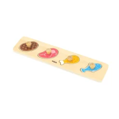 Flat Puzzle - 12 Piece Set with Storage Shelf
