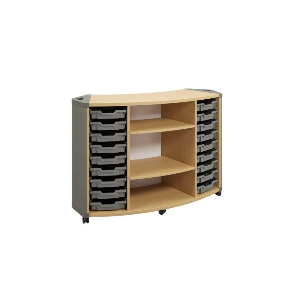 Flowform® Curved Storage with Whiteboard Back