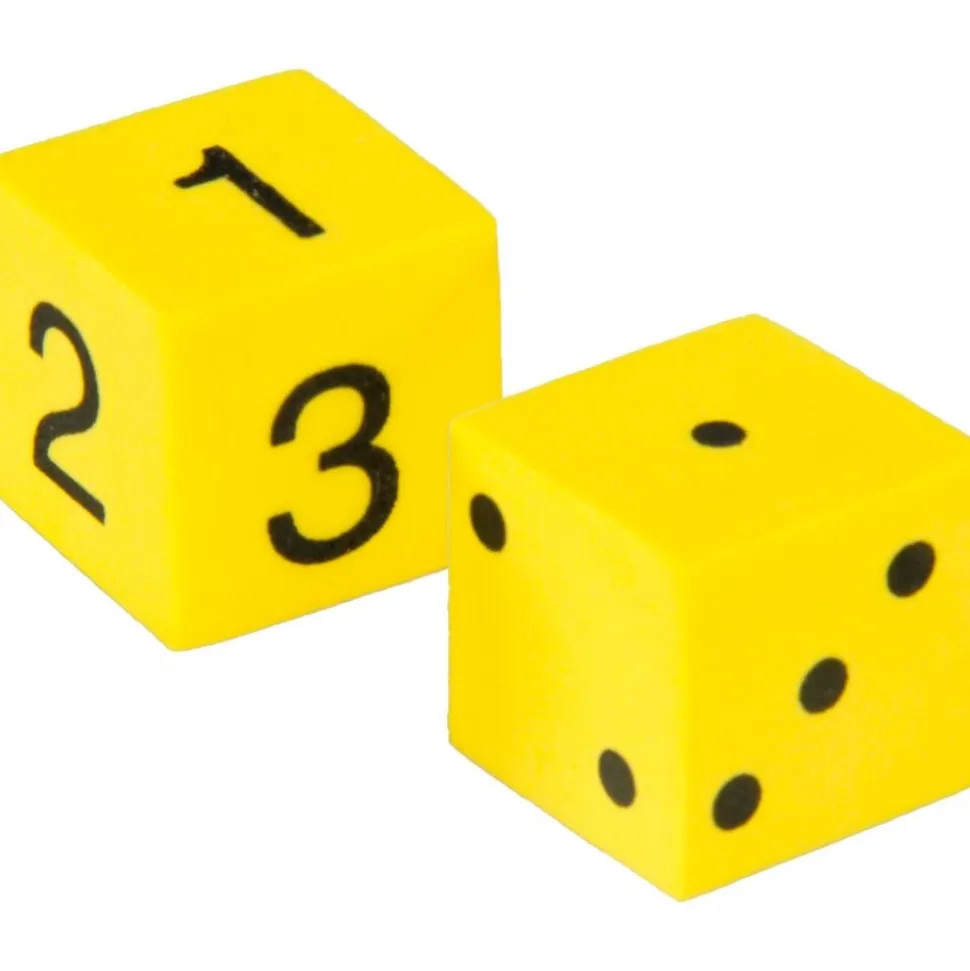 Foam Spot and Number Dice - 48 foam dice