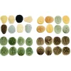 Footprints, Bugs & Fossils Stones - Set of 32