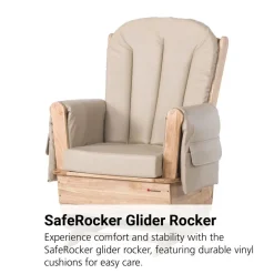 Foundations® SafeRocker Glider, Tan Vinyl Cushion