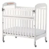 Foundations® Serenity Compact SafeReach Side Crib, Adjustable Mattress Board, Clearview, White Finish