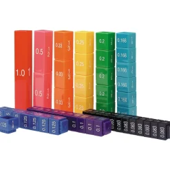 Fraction and Decimals Tower® Equivalency Cubes - 51 Pieces
