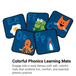 Fun with Phonics 12" Squares - Set of 26 Kids Value PLUS Carpets