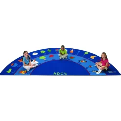 Fun with Phonics 5'10" x 11'8" Semi-Circle Premium Carpet