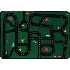 Go-Go Driving 4' x 6' Rectangle Kids Value Carpet