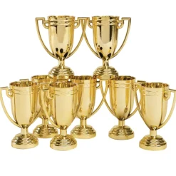 8 GOLD TROPHY CUPS